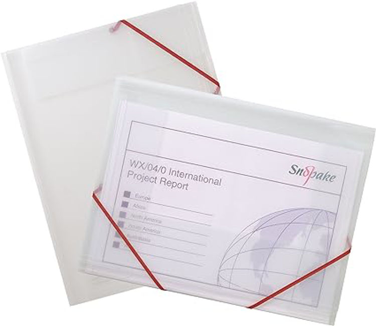 Picture of 4598-Snopake Fileastic A3 Folder/File with Elastic - Clear